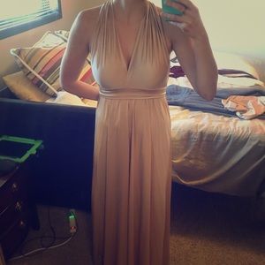 Convertible bridesmaid dress.